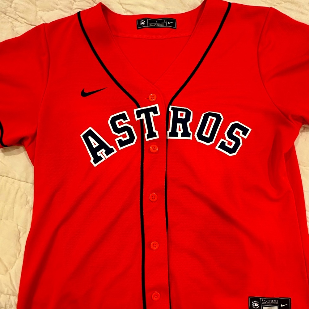Astros Women's orange jersey (blank on back)